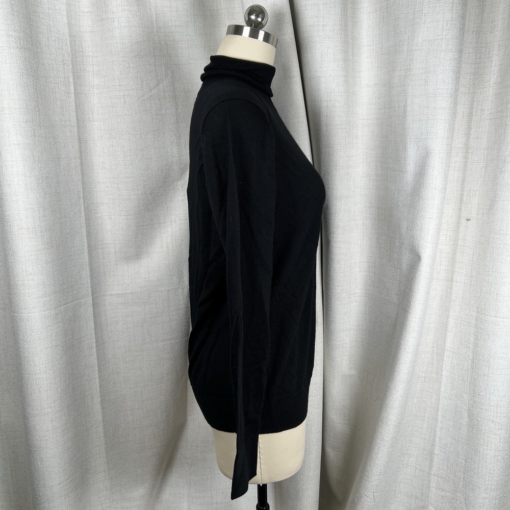 NEW! Banana Republic 100% Merino Wool Turtleneck Sweater Black Women's Large - Picture 6 of 11